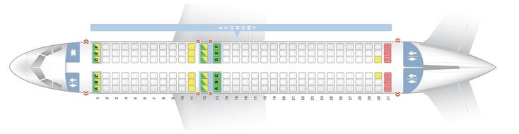 Seat Map and Seating Chart Airbus A320 200 V2 easyJet | Airlines ...