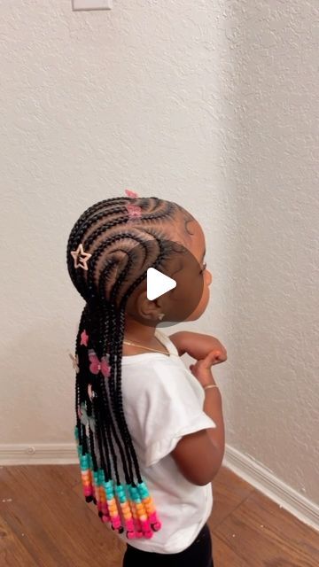 Braided Hairstyles Little Kids, Alicia Keys Braids On Kids, Kid Stitch Braid Styles, Infant Braided Hairstyles, Kid Styles Braids, Straight Back Braids For Kids, Hairstyles Black Girls Braids Kids, Christmas Braids For Black Kids, Girl Braids Hairstyles Kids Black Little Easy