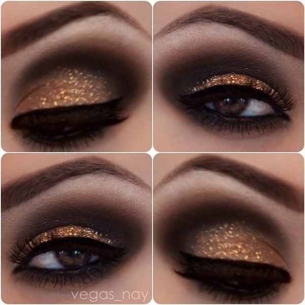 So pretty... Glitter Smokey Eye, Sparkly Eyes, Make Up Inspiration, Smink Inspiration, Smokey Eyes, Makeup Forever, Makati, Smokey Eye Makeup, Eye Make