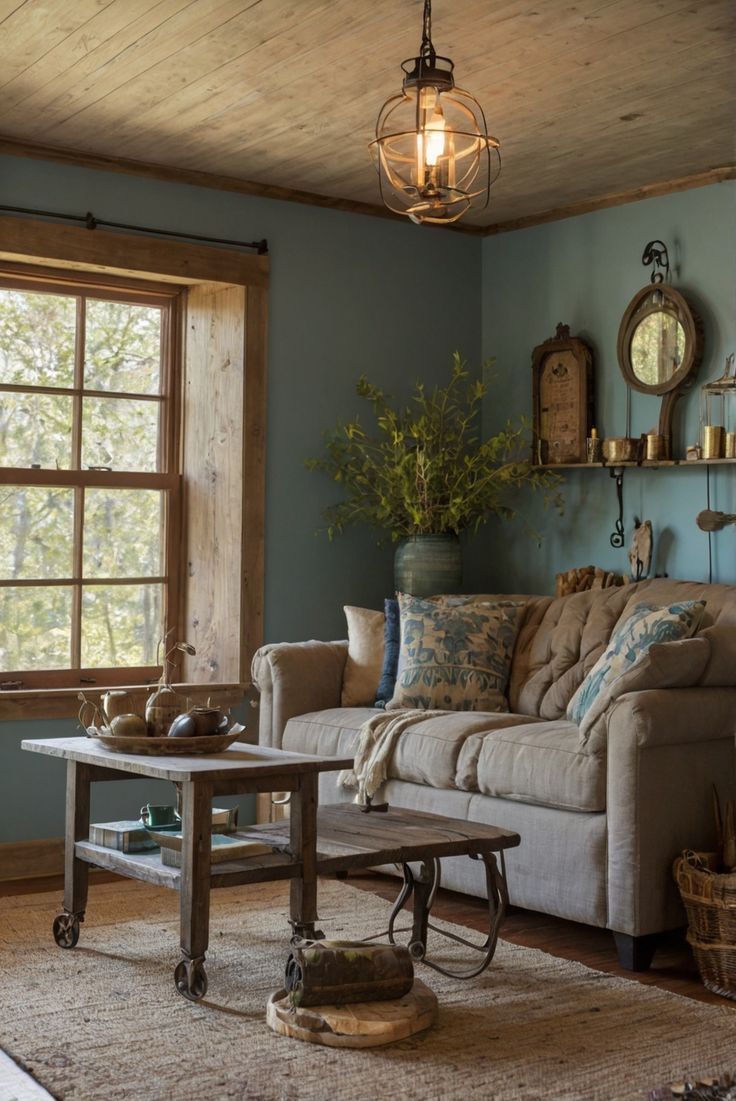 a living room filled with furniture next to a window and a table on top of a rug