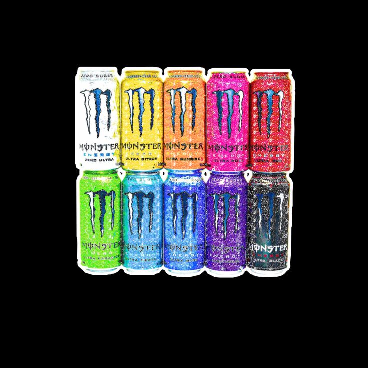 an assortment of different colored sodas in cans