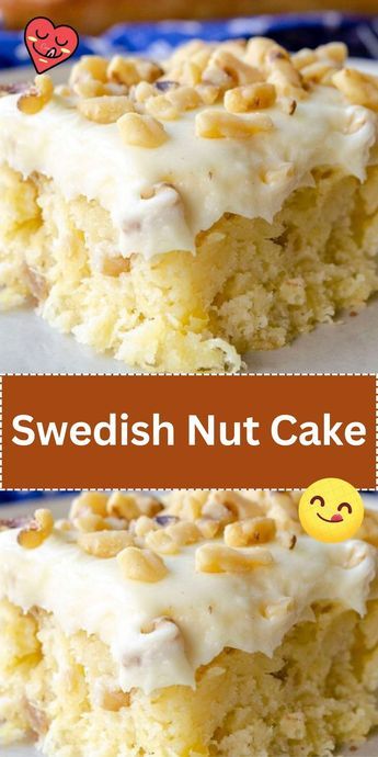 two pieces of swedish nut cake on a plate