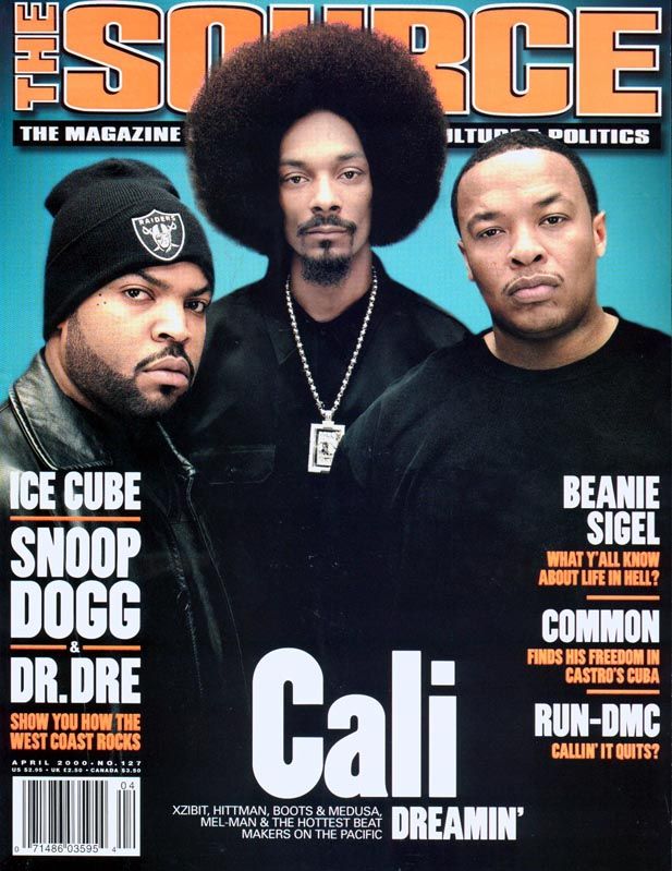 the source magazine cover with three black men on it's front and back covers