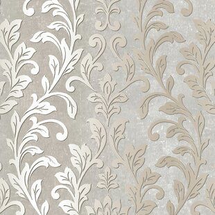 an elegant wallpaper with white flowers and leaves