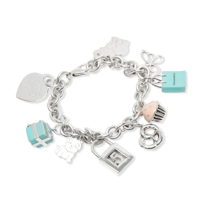 Tiffany & Co. Charm Bracelet In Sterling Silver Silver / Charms Tiffany &Amp; Co. Elegant Silver Bracelet With Logo Charm, Silver Bracelets With Logo Charm For Gift, Silver Bracelets With Logo Charm As Gift, Luxury Charm Bracelet - Perfect Gift, Luxury Charm Bracelet With Logo, Luxury Charm Bracelet As Gift, Luxury Charm Bracelet For Gift, Luxury Charm Bracelet With Logo Charm As Gift, Luxury White Gold Bracelets With Charms