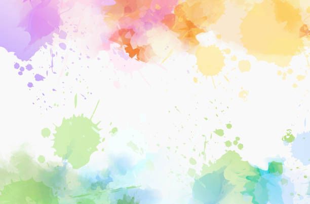 colorful paint splattered on a white background