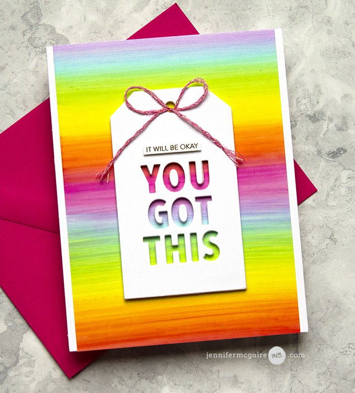 a card with the words you got this on it and a tag attached to it