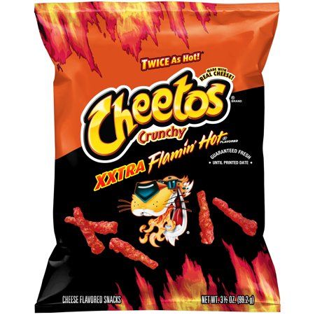 cheetos extra flaming hot dog treats