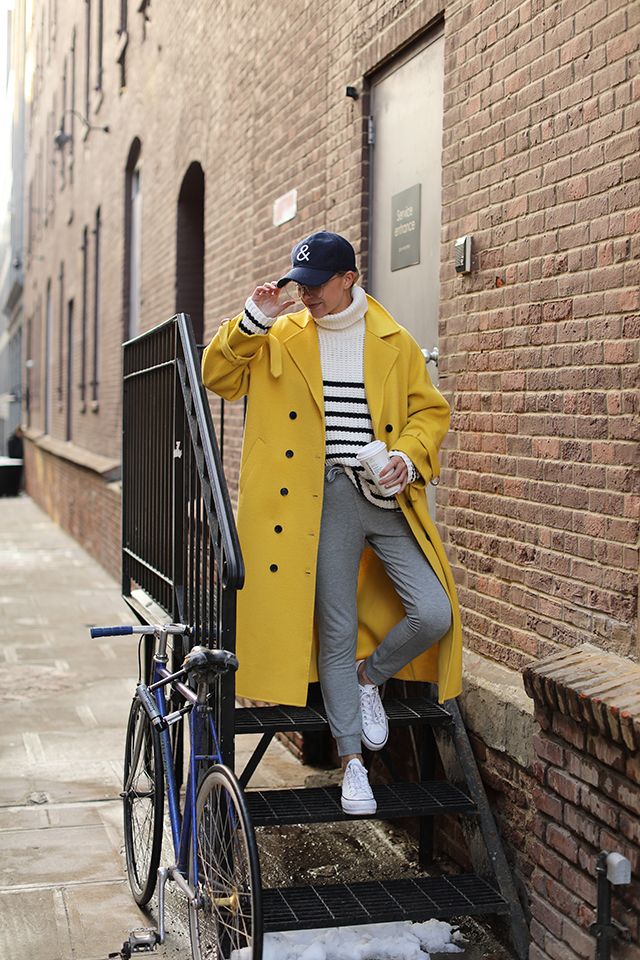 Yellow Coat Outfit, Mustard Coat, Blair Eadie, Atlantic Pacific, Yellow Coat, Fashion Street Style, Best Street Style, 2019 Fashion, Coat Outfits