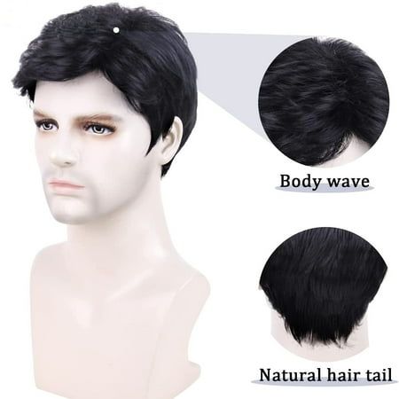 Men's Short Wig Handsome And Fluffys Realistic Short Curly Wig Mature Men's Short Wig Features: These wigs are available in a sleek black color, offering a classic and look that complements a wide range of styles and preferences. This is certainly a great anyone who has a balding or gray hair problem. MACHINE WEAVING AND HAND WEAVING OPTIONS - You can choose between two weaving machine weaving and hand weaving. The machine-weaved wigs provide a consistent and uniform appearance, while the hand-w Grey Hair Problem, Short Curly Wig, Hair Problem, Weaving Machine, Covering Gray Hair, Mens Tools, Short Curly Wigs, Curly Wig, Cover Gray