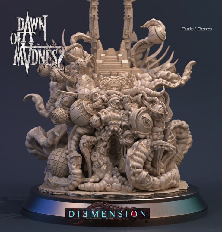 a statue is shown with the words dawn of the mavens on it