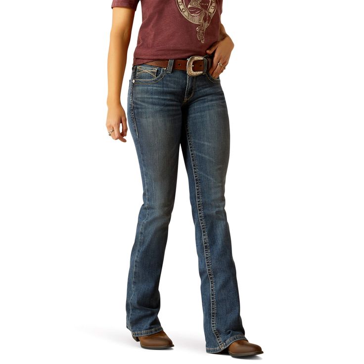 You'll wear this jean everywhere, with everything. Featuring our flattering-on-everyone mid-rise, it's durable enough to handle chores yet comfy enough to live in. Our signature back-pocket stitching adds Western flair. Mid Rise Amora Boot Cut Jeans | Product Features : 0 : Contoured waistband hugs your curves for a fit that moves with you | Women's Mid Rise Amora Boot Cut Jeans in Toronto 9.75 oz ring-spun denim. 95% Cotton, 4% Elasterell-P, 1% Lycra® Spandex Elastane. Imported, Size: 29 Short Pocket Stitching, Denim Boots, Boot Cut Jeans, Cut Jeans, Bootcut Jeans, Boot Cut, Product Features, Mid Rise, Spandex