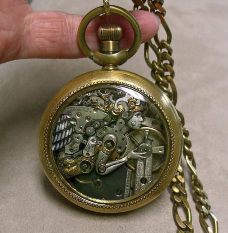 Cool pocket watch Recycled Watch, Steampunk Gadgets, Steampunk Pocket Watch, Mode Steampunk, Steampunk Tendencies, Futurisme Retro, Steampunk Watch, Diesel Punk, Style Steampunk