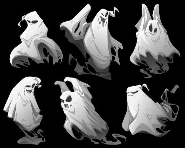 four different angles of the same ghost