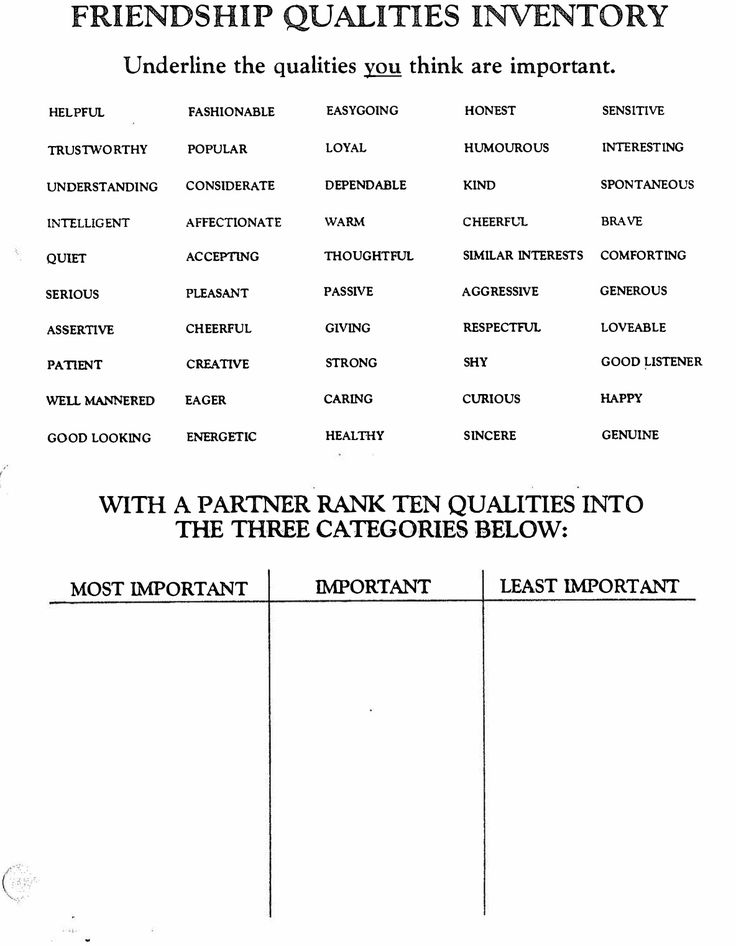 Characteristics Of A Healthy Relationship, Leadership Worksheets, Counselling Worksheets, Values Clarification, Islamic Study, Healthy Friendships, Positive Personality, Feelings List, Sel Activities