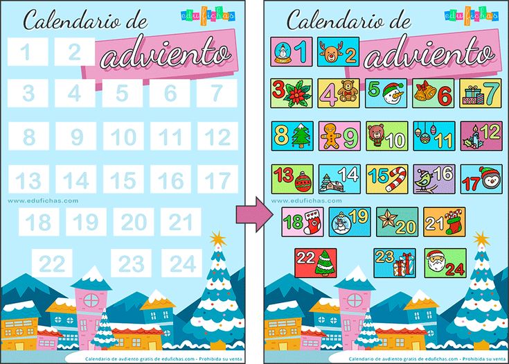 a calendar with numbers and pictures for the holidays in spanish, english and french language