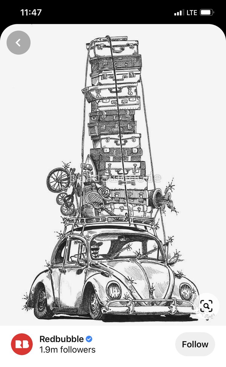 Pin on Cricut!! | Vw art, Car illustration, Beetle