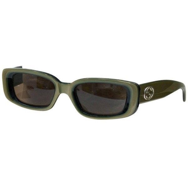 Olive Green Sunglasses, Green Gucci, Silver Glasses, Green Glasses, Logo Sunglasses, Sunglasses Gucci, Sunglasses Silver, Gucci Glasses, Silver Sunglasses