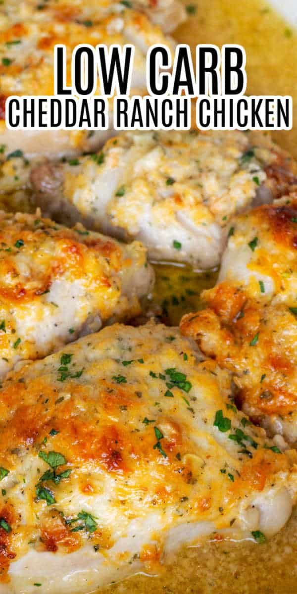 this low carb cheddar ranch chicken recipe is so easy to make and delicious