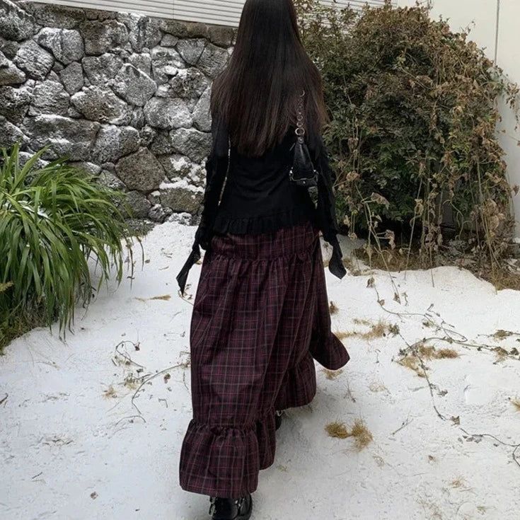 Women's Plaid A-line Long Skirt Vintage Y2k Skirt Harajuku Korean Streetwear Fashion A-line Skirts Emo 2000s Trashy Clothes SPECIFICATIONS Material: Polyester Elasticity: Non Strech Season: Autumn/Winter Fabric Type: blended Waistline: Dropped Pattern Type: Plaid Fit Type: LOOSE FIT Dresses Length: Ankle-Length Age: JUNIOR Decoration: zipper is_customized: No Gender: WOMEN #womens fashion# #summer outfits 2024# #summer date outfit# #lazy summer outfit# #summer bar outfit# #cute casual summer out