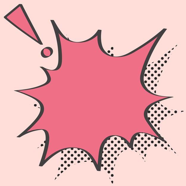 a pink and black pop art design with halftone dots on the edges, in an abstract comic style