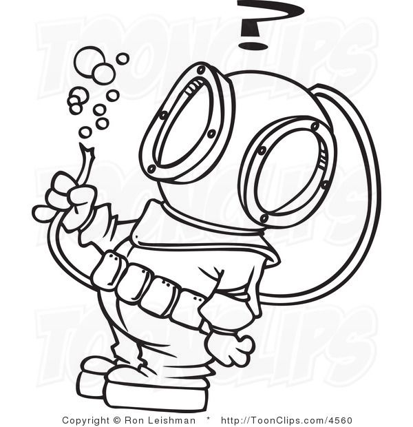 cartoon black and white line drawing of an astronaut blowing bubbles