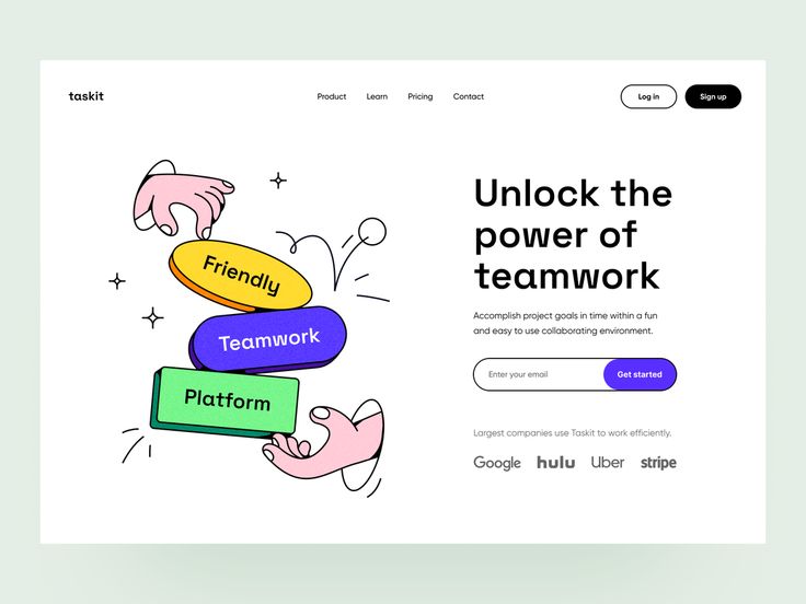 the homepage for teamwork, which is designed to look like they are working together