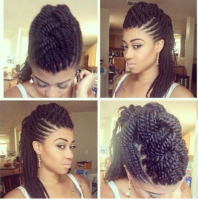 Marley Twist Styles, Adult Hairstyles, Marley Twist, Braid Bun, Hair Twists, Unique Braids, Braiding Styles, Mohawk Braid, Marley Twists