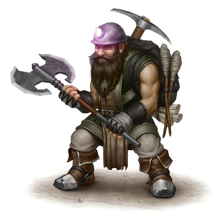 an image of a man with two axes and a helmet sitting on the ground holding something in his hand