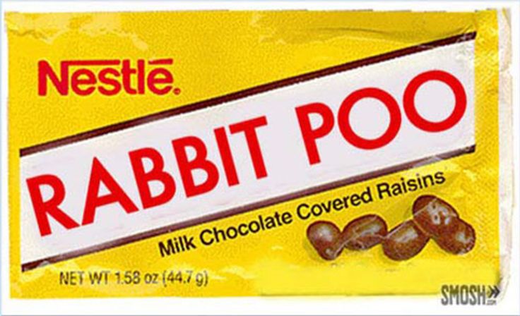 nestle rabbit poo milk chocolate covered raisins