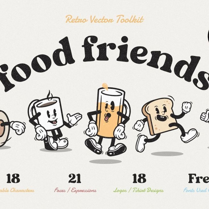 Food Friends Vintage Mascots & Logos Bagel Donut, Donut Sandwich, Face Sport, Retro Mascot, Hipster Tattoo, Friends Vintage, Don Pedro, Tattoo Dog, Retro Logo Design