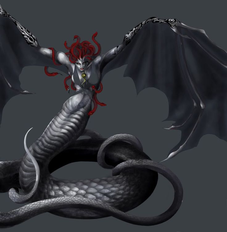 a black and white dragon with red flames on it's wings