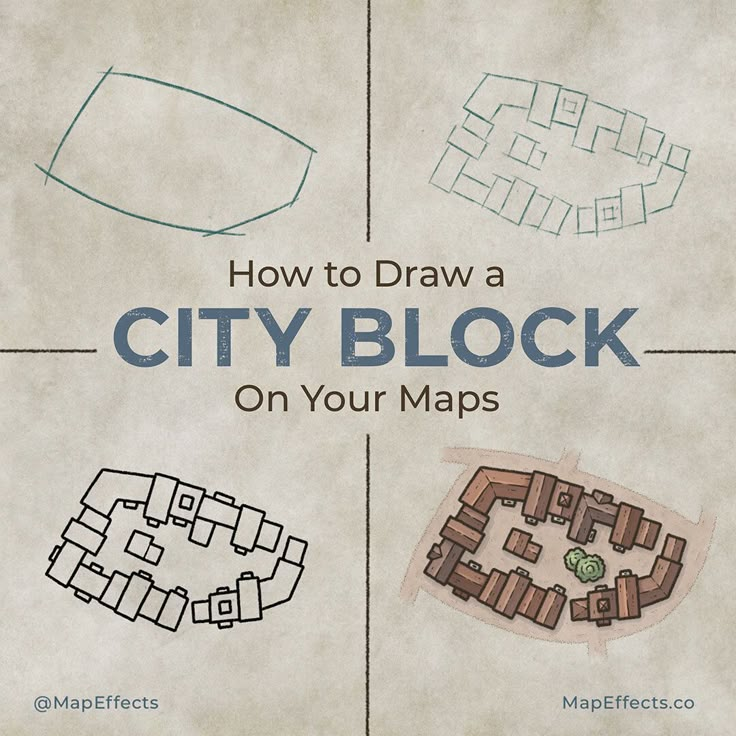 how to draw a city block on your maps with pictures and text overlays