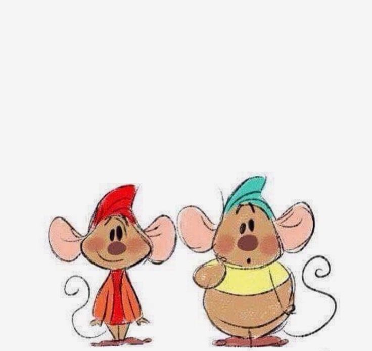 two cartoon mouses standing next to each other