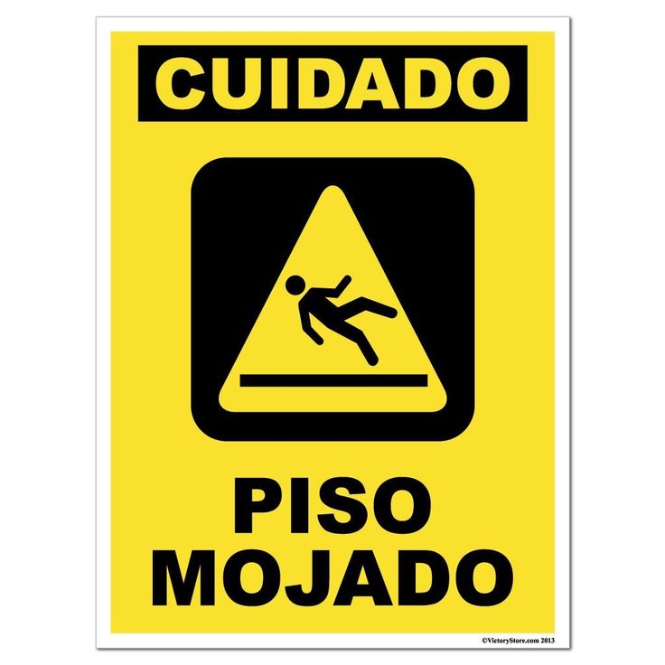 a yellow sign with the words cuado piso mojado on it