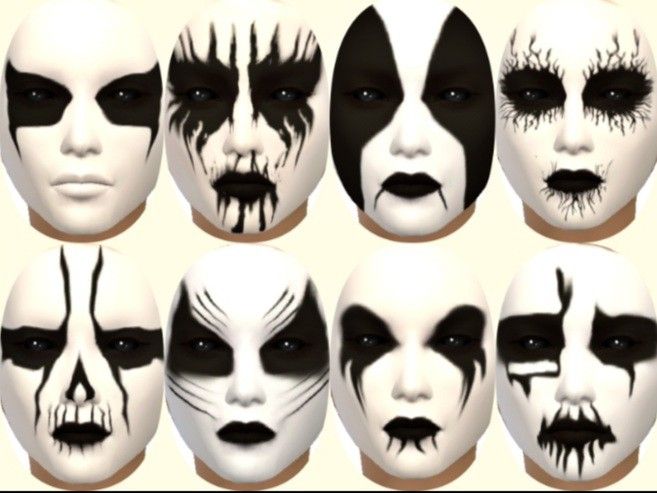 Metal Face Paint, Corpse Paint Ideas, Maquillage Goth, Goth Eye Makeup, Helloween Wallpaper, Corpse Paint, Eyeliner Ideas, Band Ideas, Punk Makeup