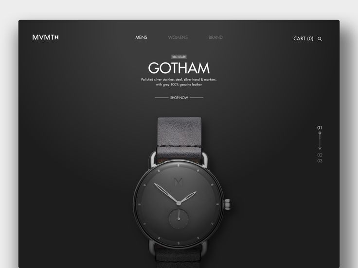 an image of a watch displayed on a website page with the title'gotham'written below it