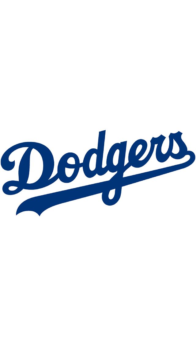 the los angeles dodgers logo on a white background