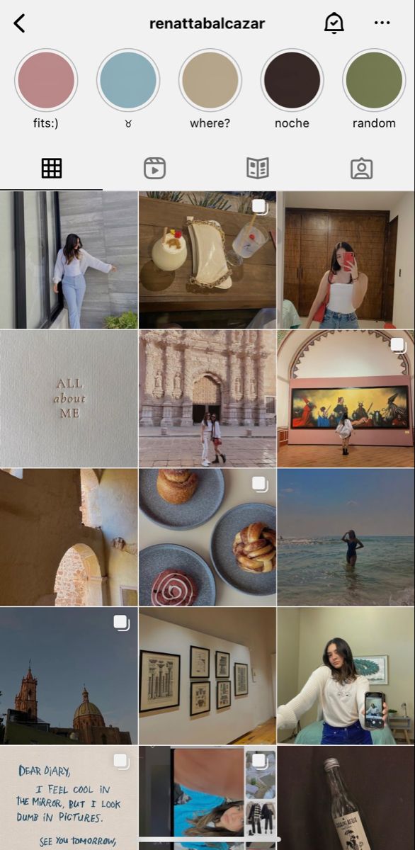 the instagram page is filled with photos and text, including images from different places