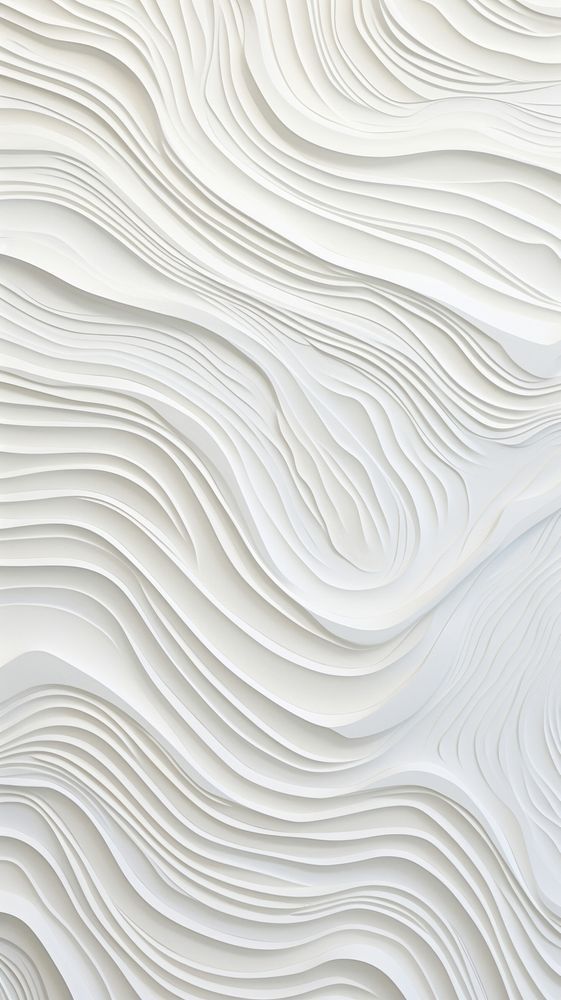 an abstract white wallpaper with wavy lines on the top and bottom, as if it was made out of paper