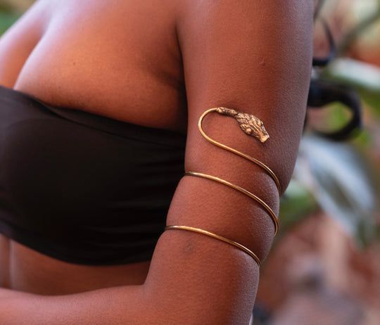 #bracelets #bead #beadedbracelets #DIY #handmade #jewelry #gemstones Gold Dark Aesthetic, Upper Arm Bracelets, Gold Indian Earrings, Arm Jewellery, African Gold Jewelry, Indian Inspired Jewelry, Afro Jewelry, Arm Cuff Jewelry, Gold Arm Cuff