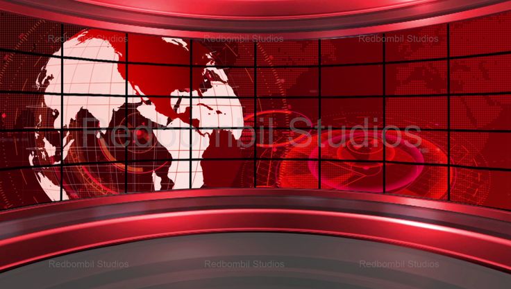 a red television screen with an abstract design