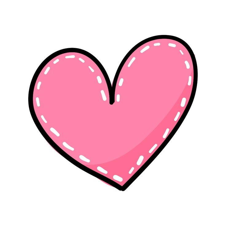 a pink heart shaped object with white dots on the edges and inside it's center