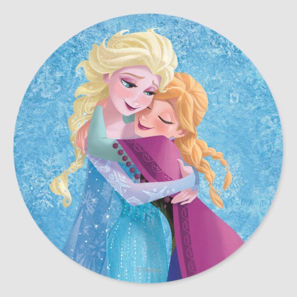 an image of two frozen princesses hugging each other