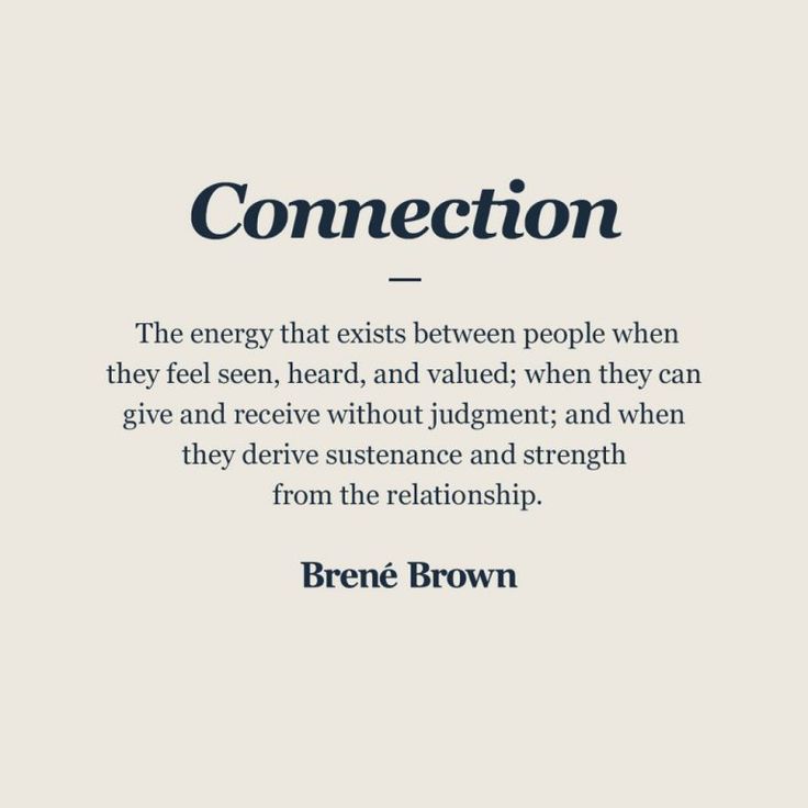 a quote from brene brown on connection