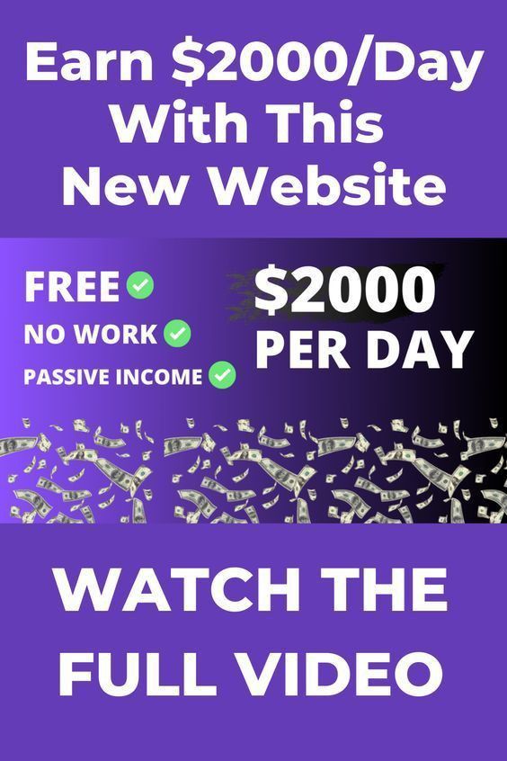 a purple banner with the words earn $ 2, 000 / day with this new website