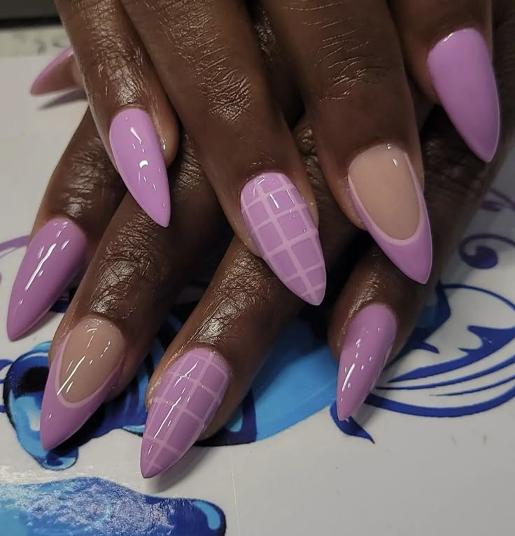 Bee Nails, Purple Nail Designs, Acrylic Nails Designs, Purple Nail, Short Acrylic Nails Designs, Short Acrylic, I'm Just A Girl, Nails And Makeup, Nails 2024