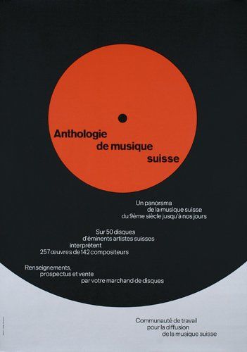 an orange and black poster with the words arthrogie de musique suisse