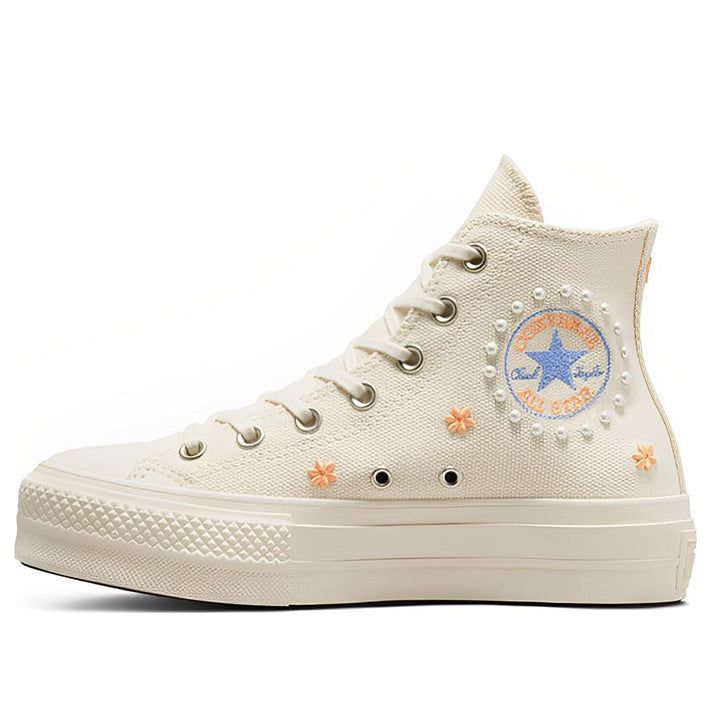 Embroidered Shoes Converse, Cute Converse Shoes, Mode Converse, Womens High Top Shoes, Cute Converse, Chuck Taylor All Star Lift, Trendy Shoes Sneakers, Pretty Shoes Sneakers, Preppy Shoes