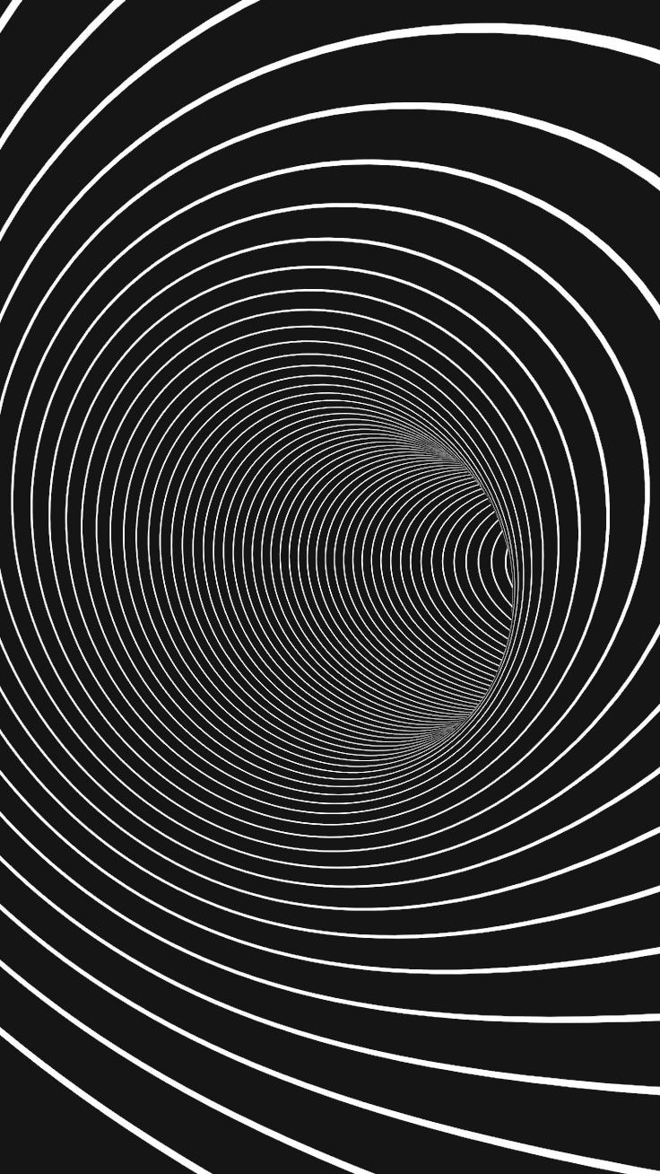 an abstract black and white background with lines in the center, forming a spiral pattern